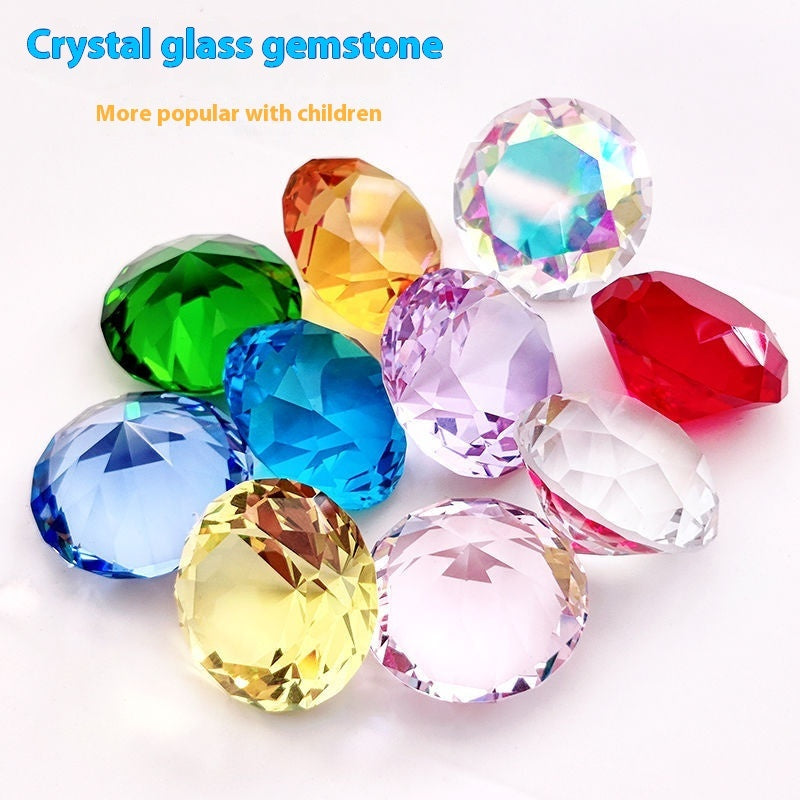 Toy Ten-color Glass Crystal Gem Gift Box Ten-grid Box