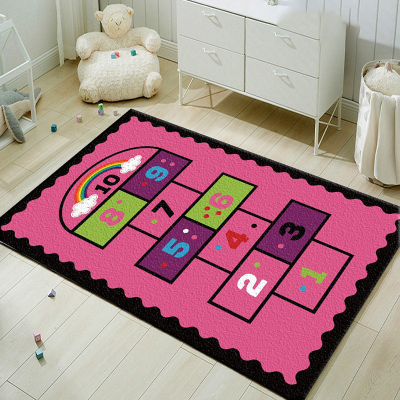 Children's Hopscotch Mat Early Childhood Education Jumping Grid Game Flying Chess Cartoon Carpet