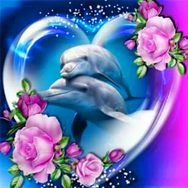 All Square Round Diamond 5D DIY Diamond Painting Animal Dolphin Lover 3D Embroidery Cross Stitch 5D Home Decoration Gift