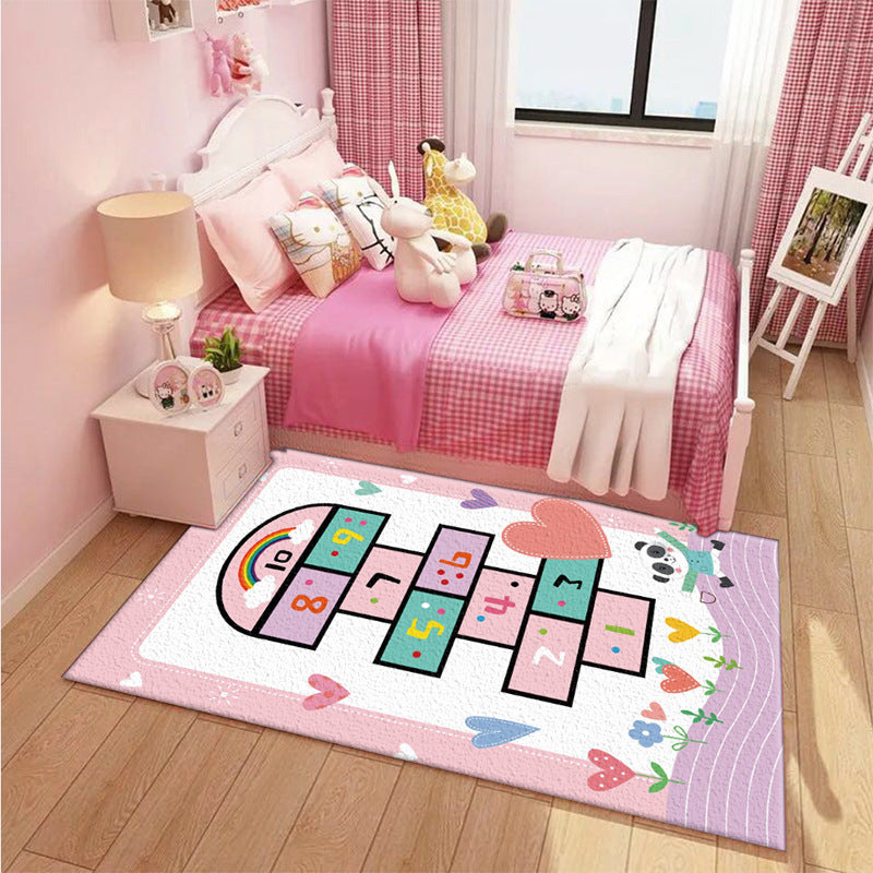 Children's Hopscotch Mat Early Childhood Education Jumping Grid Game Flying Chess Cartoon Carpet