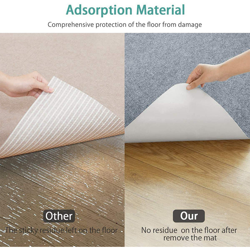 Office Chair Pad Carpet Waterproof Non-slip Floor Protection Floor Mat Glue-free Self-adhesive PVC Foot Mat