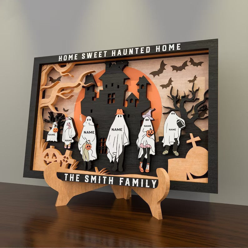 Wooden Ghost Castle Photo Frame Decoration Home