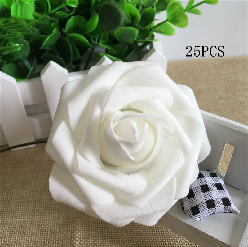 Home Decoration 8cm Imitation Rose Flower Arrangement