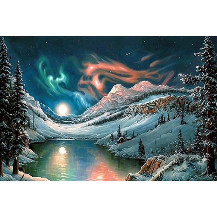 5d DIY Diamond Painting Beautiful Snow Lake Home Decoration Diamond Painting