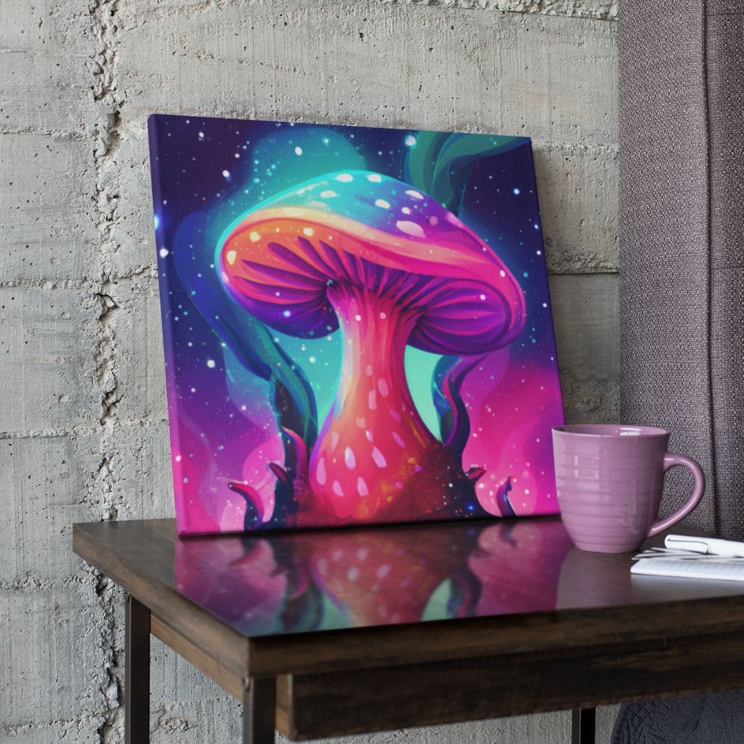 Space Mushroom Home Decoration Canvas Painting