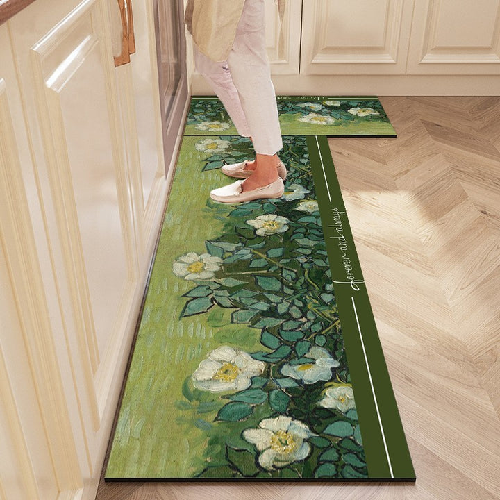 Kitchen New Diatom Mud Absorbent Oil-absorbing Foot Mats Non-slip Dirt-resistant Carpet