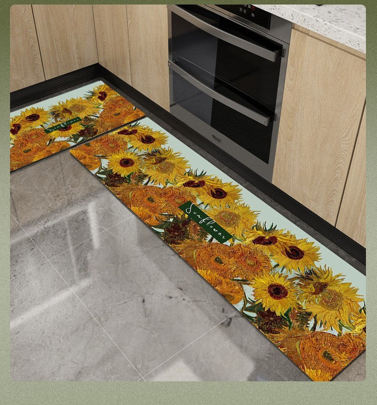 Kitchen New Diatom Mud Absorbent Oil-absorbing Foot Mats Non-slip Dirt-resistant Carpet