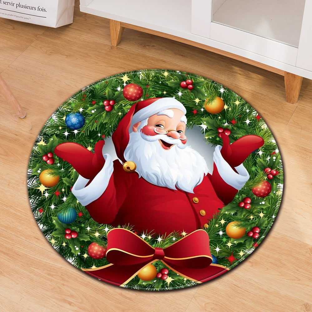 Home Non-slip Round Christmas Festive Doormat