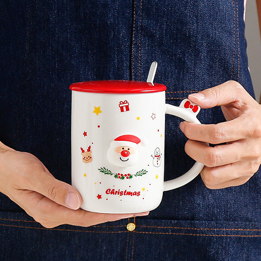 Nordic Christmas Cartoon Ceramic Cup Lovely Gift