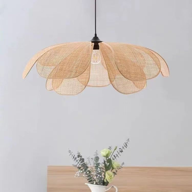 Creative Handmade Rattan Japanese Petal Lamp