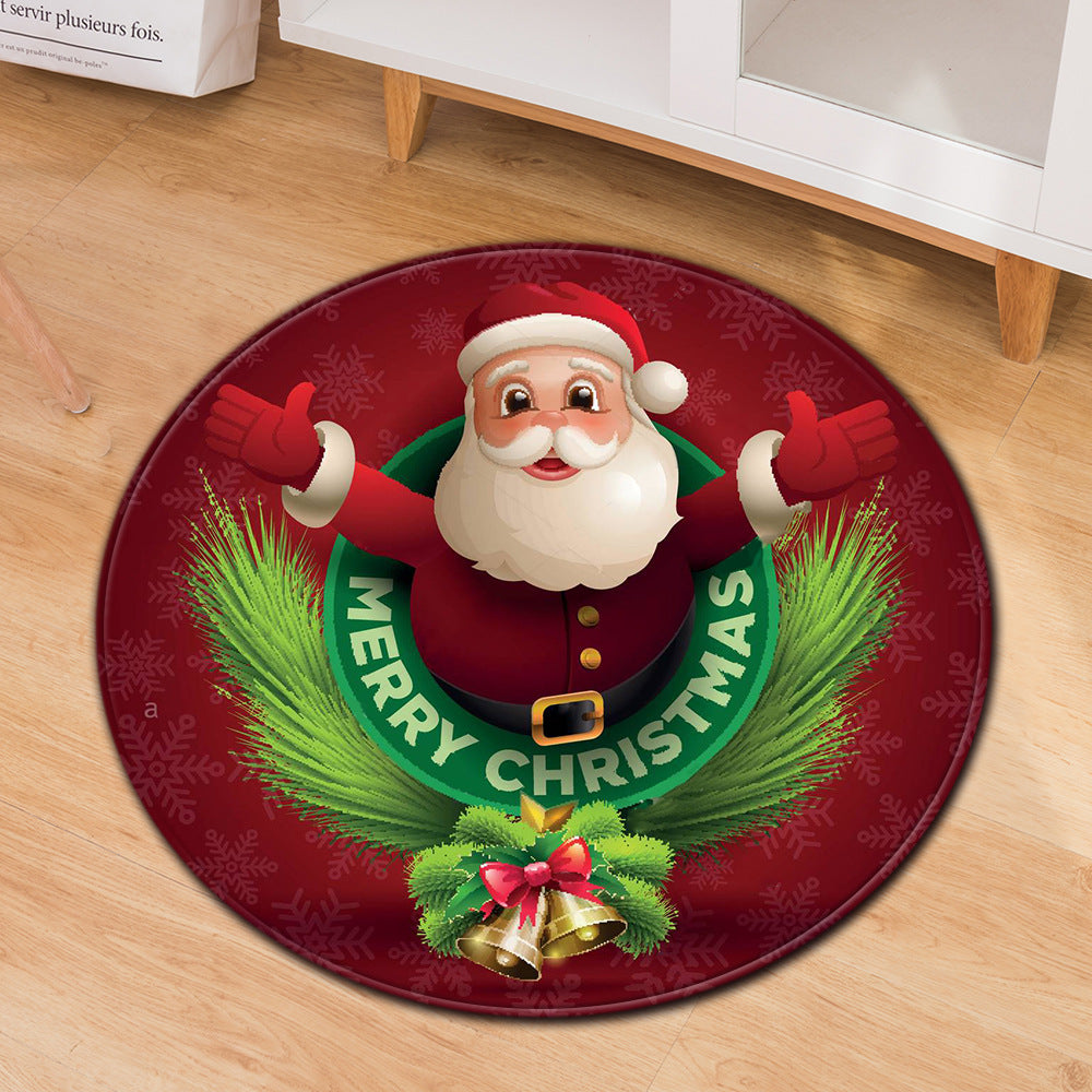 Home Non-slip Round Christmas Festive Doormat