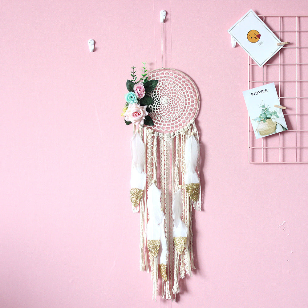 White Dream Catcher Home Pendant Background Decoration