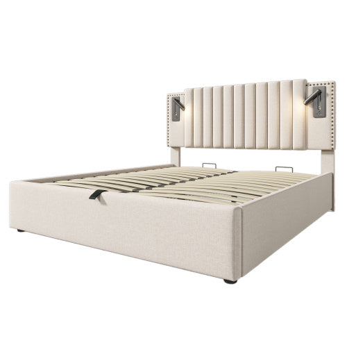 Cotton Panel Material Storage Bed Frame