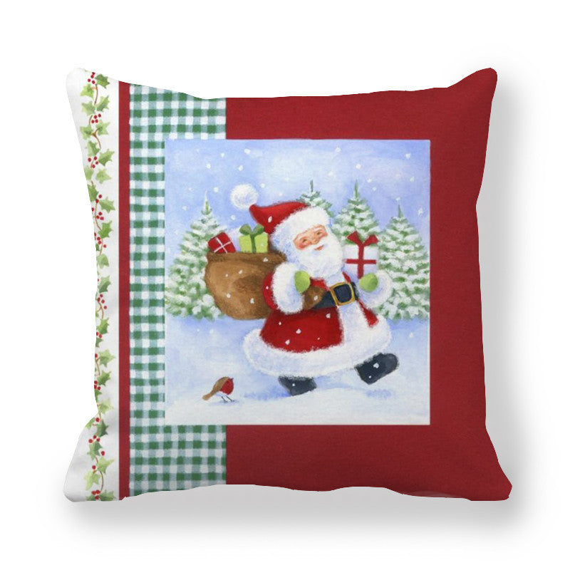 Christmas Gift Garland Peach Skin Pillowcase