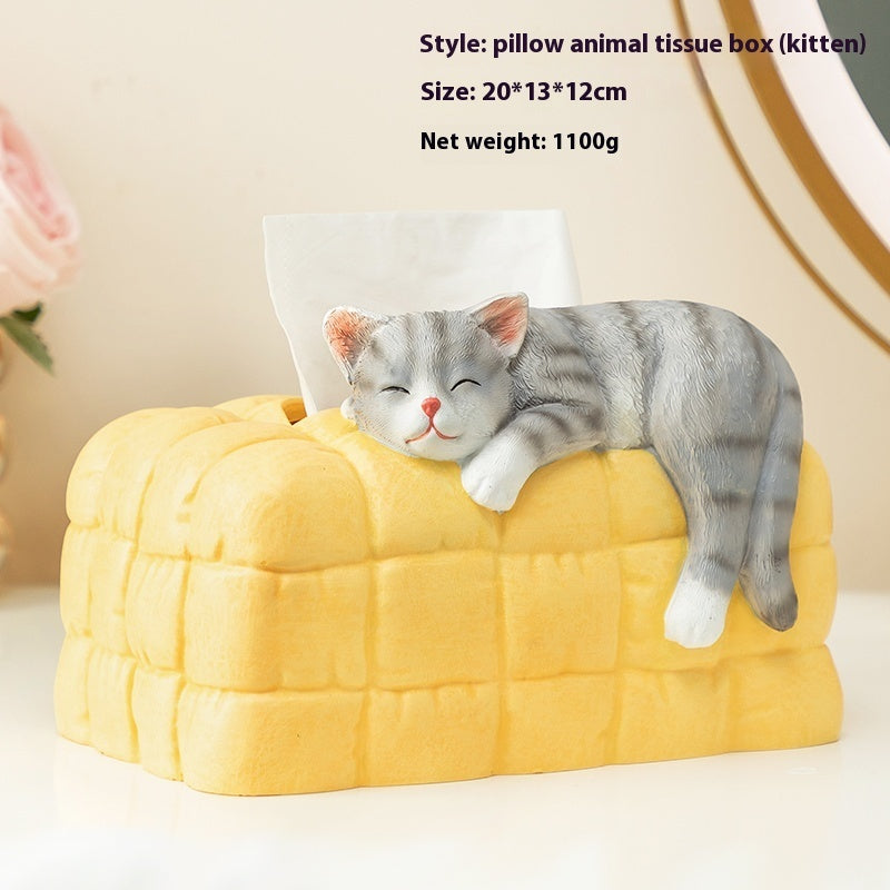 Cat Tissue Box Home Living Room Decoration