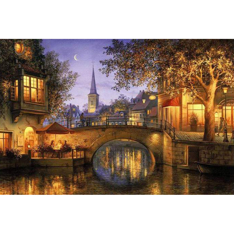 Full Square 5D DIY Diamond Embroidery Beautiful Night Of Town