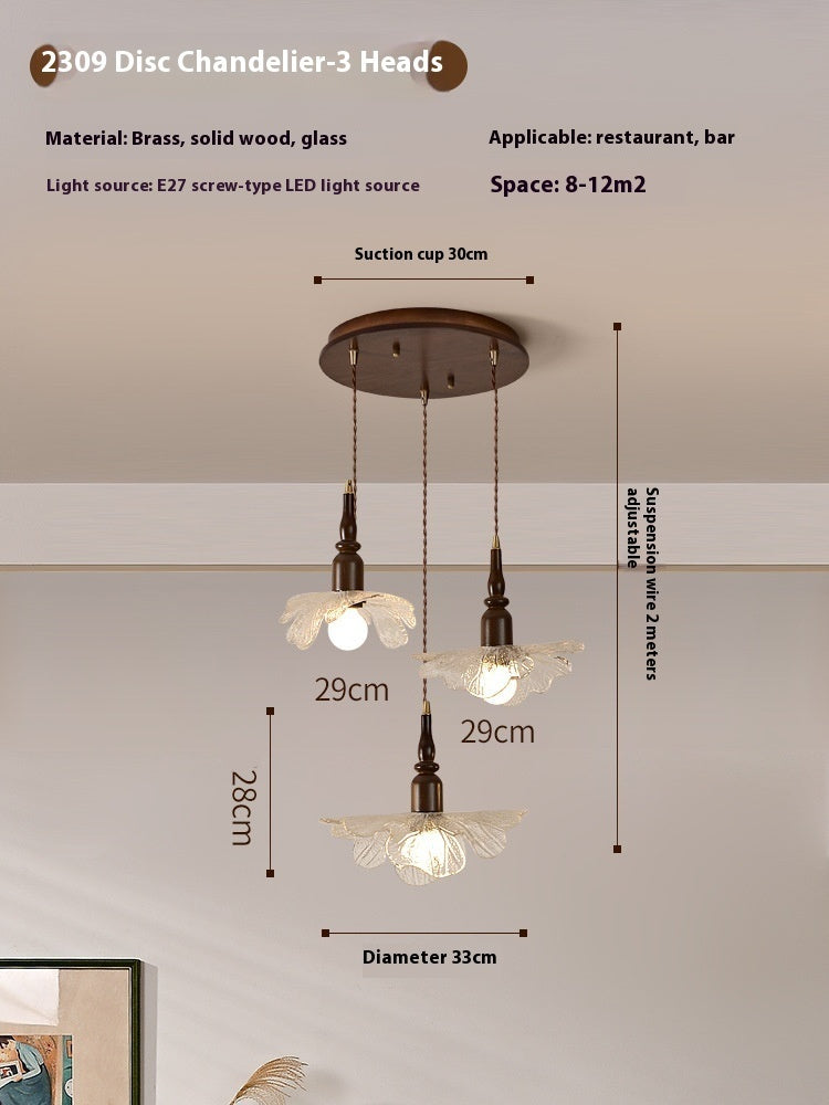 Retro Glass Balcony Aisle Restaurant Small Pendant Lamp