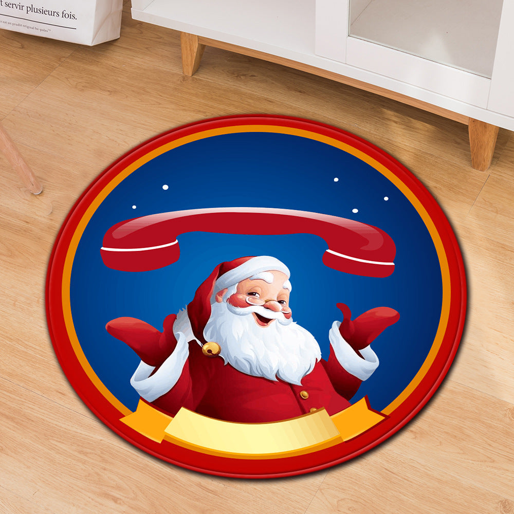 Home Non-slip Round Christmas Festive Doormat