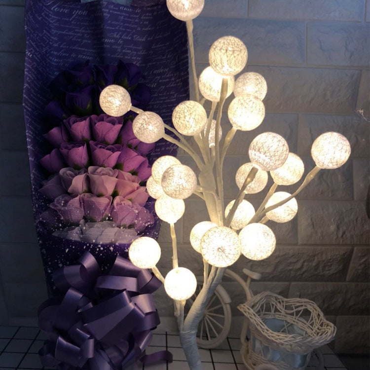 New Style Led Small Tree 50cm Cotton Home Decoration Tree Lamp Light String Ball