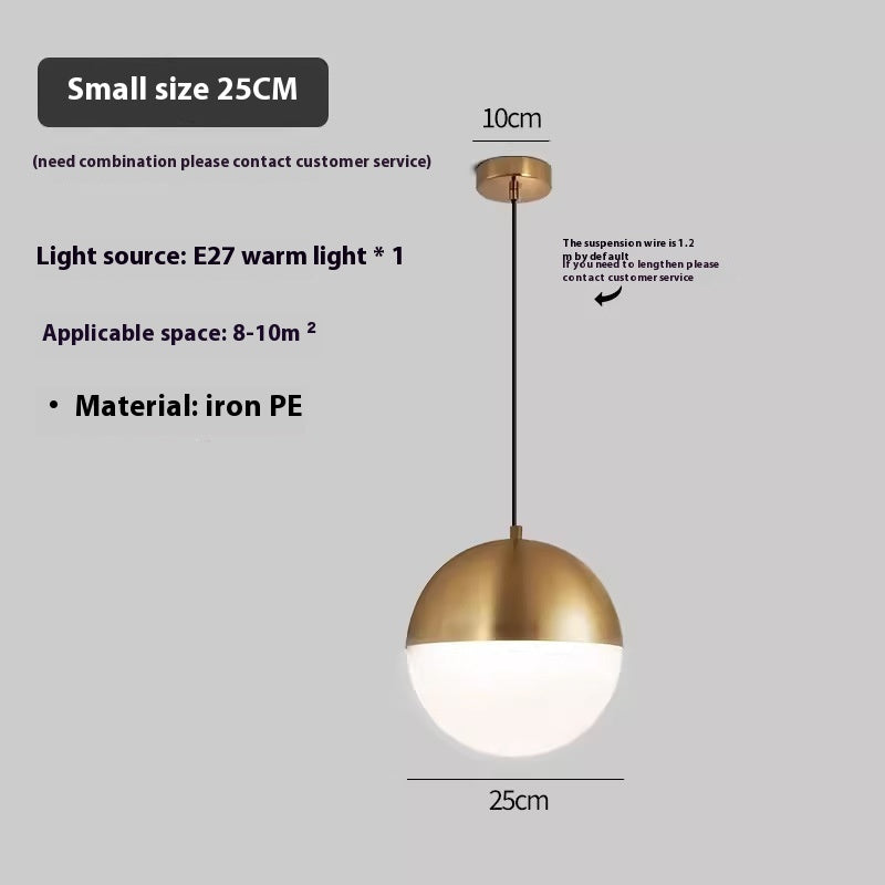 Nordic Bedroom Bedside Single-head Droplight