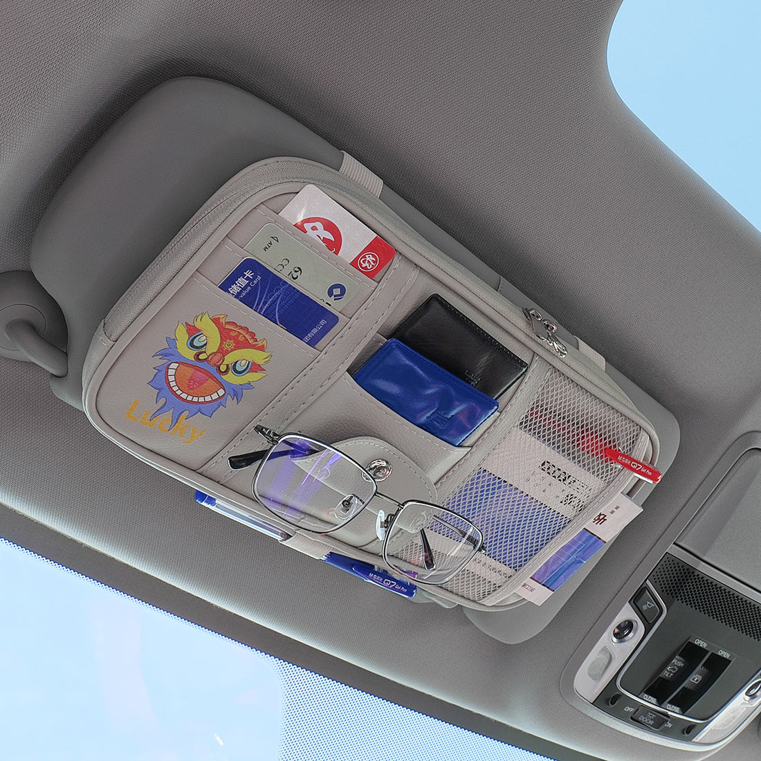 Multifunctional Car Sun Visor Storage Bag