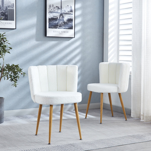 Modern White Dining Chair 2-piece Set