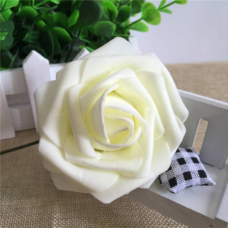 Home Decoration 8cm Imitation Rose Flower Arrangement