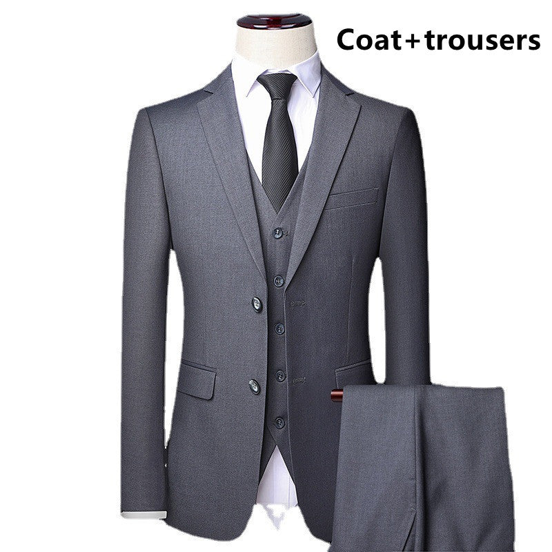 Casual Men's Suit Set Slim Fit Formal Groom Wedding Dress